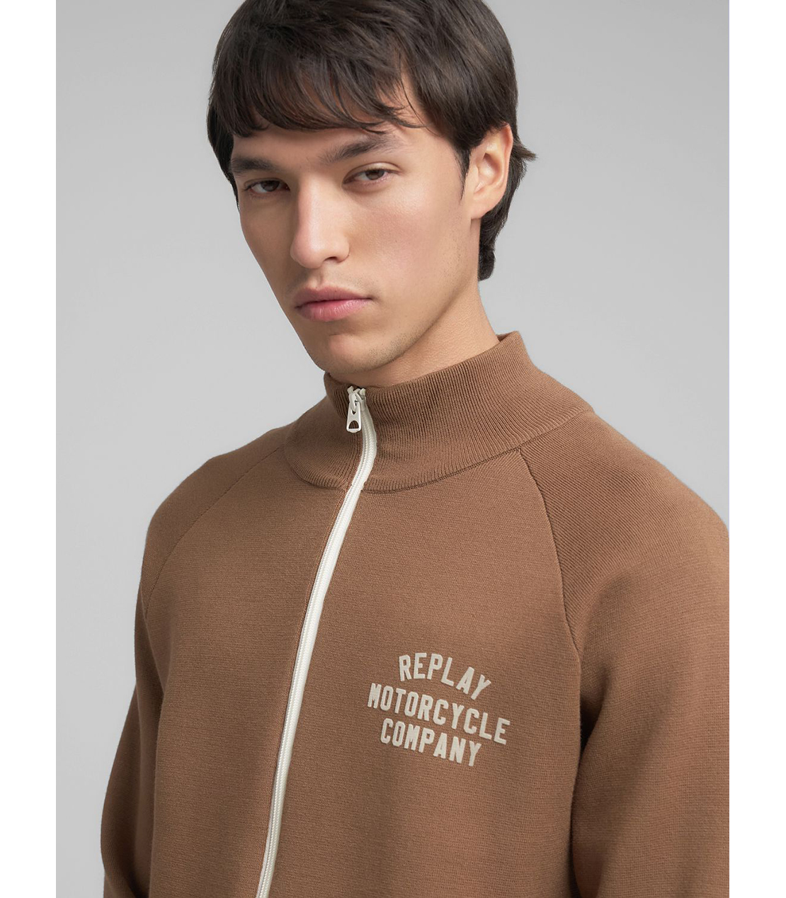 MOTERCYCLE フルジップニットジャケット 詳細画像 ブラウン 7